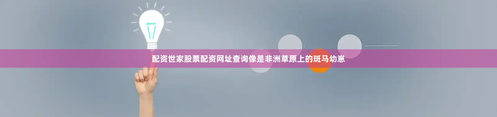 配资世家股票配资网址查询像是非洲草原上的斑马幼崽