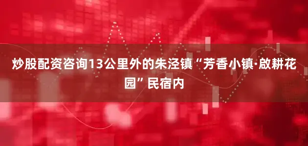 炒股配资咨询13公里外的朱泾镇“芳香小镇·啟耕花园”民宿内