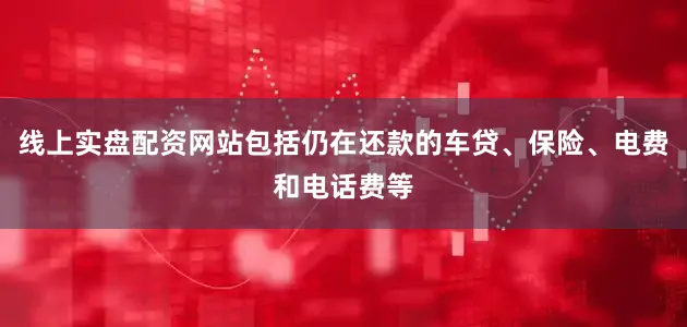 线上实盘配资网站包括仍在还款的车贷、保险、电费和电话费等